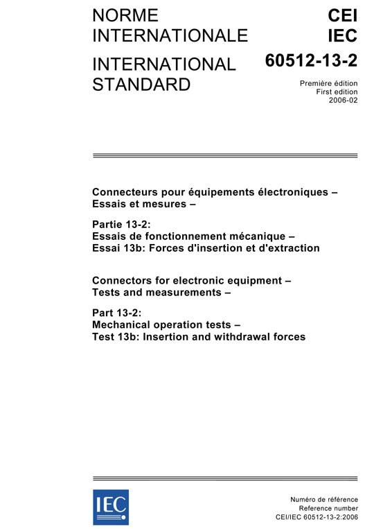 Cover IEC 60512-13-2:2006